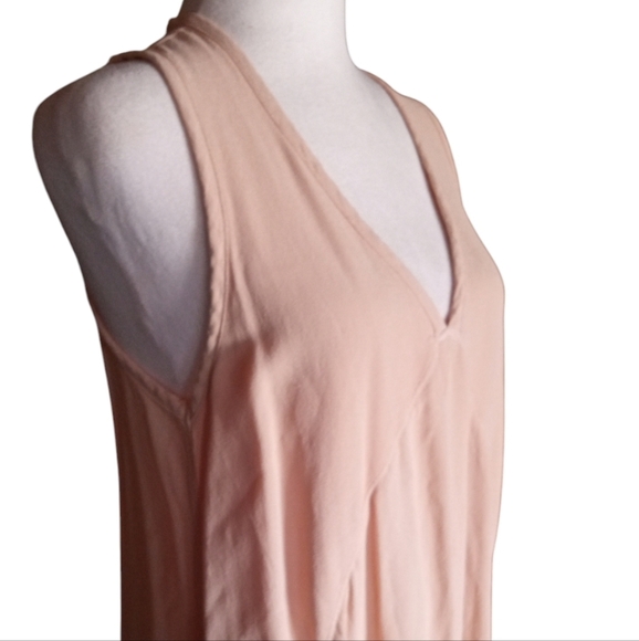 Anthropologie Left of Center Peachy Pink Baby Doll Tunic Top Size Medium - Picture 5 of 9